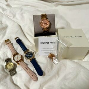 4 of Classic women watches Michael Kors, 2 Anne Klein, Adrienne Vittadini Set